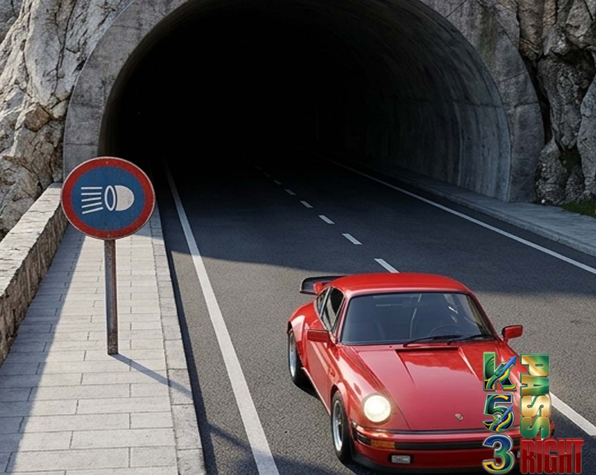 Switch headlamps on sign example